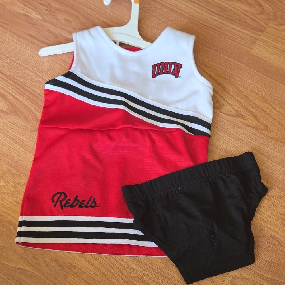 UNLV REBELS Football Baby Cheerleading Outfit 12M New 2PC BLOOMERS